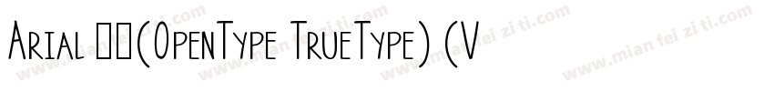 Arial 常规(OpenType TrueType) (Versi字体转换